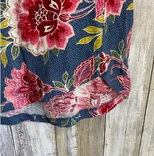 Loft Floral Denim Style Blouse •Small thumbnail 2