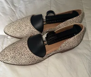 Madewell Black Vamp Spotted Cream Loafers thumbnail 1