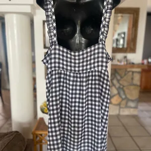 boohoo Ruffle Strap Gingham Smock Dress size 18 thumbnail 2