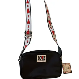 Brighton Love Essentials Crossbody Bag Purse Black Hearts NWT Casual thumbnail 2