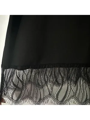Nordstrom Black lace trim top thumbnail 3