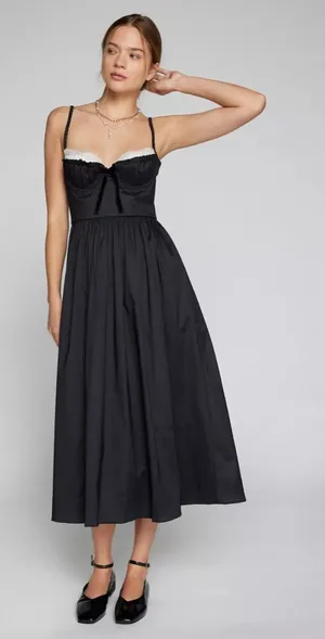 For Love & Lemons Doris Lace-Trim Midi Dress thumbnail 1