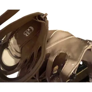 GB‎ Gianni Bini Nude Patent Multi Strap Platform Block Heel Mary Janes 6.5M thumbnail 6