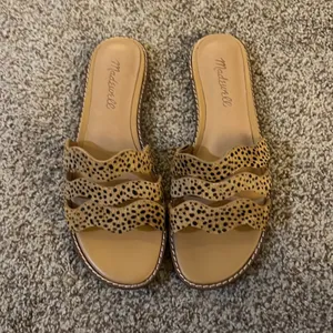 Madewell The Wave Slide Sandal in Spotted Calf Hair Size 5.5 thumbnail 4
