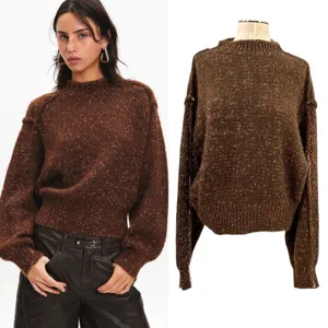 Urban Outfitters Kimchi‎ Blue Elise Confetti Knit Mockneck Pullover Sweater XL thumbnail 2