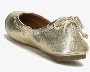 Lucky Brand Womens Emmolise Bow Slip On Ballet Flats gold in color size 5.5 NEW thumbnail 3