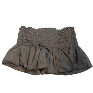 Kimchi Blue Black Smocked Tube Top Cotton Ruffle‎ Lace Up XS Urban Outfitters thumbnail 4