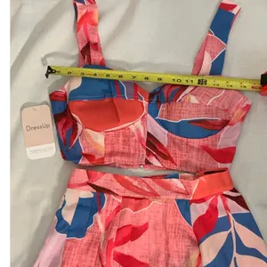 Dress Up Tropical‎ Floral two-piece set NWT size small thumbnail 3