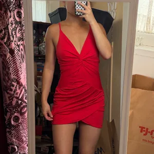 red mini dress thumbnail 2