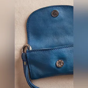 Free People Leather Bag Lanyard - Sapphire thumbnail 5