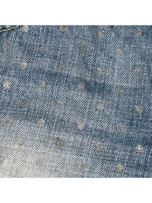 Abercrombie & Fitch Distressed Polka Dot Denim Shorts Women’s Size 6 thumbnail 3