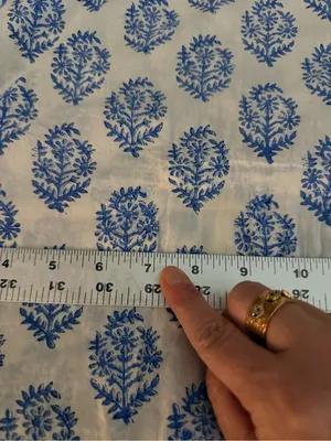 Summerhouse Womens White and Blue Block Print Caftan Cover Up Swim Vacation OS thumbnail 12