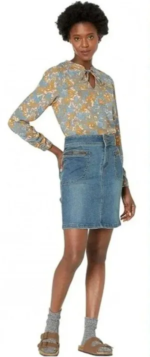 NWT Prana Broadway Denim Skirt in True Blue‎ thumbnail 1