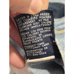 Tommy Hilfiger Tommy Jeans M Cropped Denim Trucker Y2K Jacket Womens Light Wash Blue Jean thumbnail 11