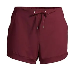 Avia‎ Women Running Athletic Gym Shorts XL Burgundy Mesh Hem Pockets Drawstring thumbnail 1