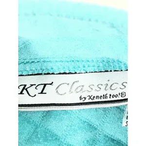 KT Classics Quilted Floral Embroidered Vest Women L Turquoise Shabby Chic Comfy thumbnail 7