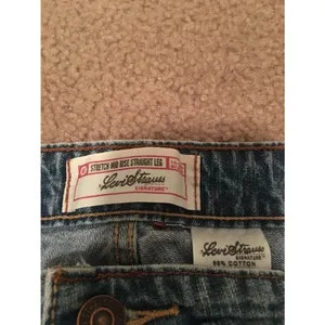 Levi's Misses 16 Stretch Mid Rise Blue Jeans Womens thumbnail 4