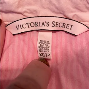 Victoria’s Secret Iconic Pink Striped Button Down Sleep Shirt thumbnail 14