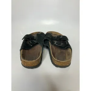 Birkenstock Arizona Sandals Mens‎ 8 ladies 10 black Suede Double Strap Slides thumbnail 5