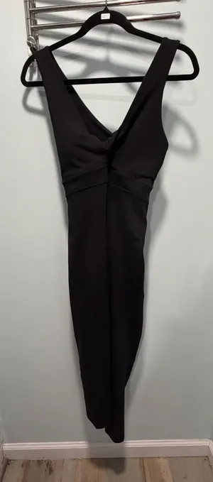 Fabletics PureLuxe Jumpsuit Black Small Crossback Athleisure Yoga Gym thumbnail 1