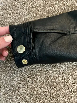 Quinn Leather Jacket Gold thumbnail 5