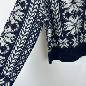 NEW Madewell Fair Isle Cardigan Jacket in Wool Navy Ivory Pattern Womens XL thumbnail 15