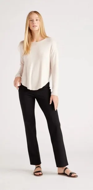 New Quince Ultra Stretch Ponte Straight Leg Pants Women’s extra small‎ XS Black thumbnail 1