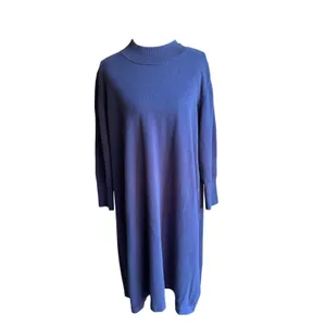 Preppy Navy Cotton Sweater Dress XL Gold Button Shoulder Haley & The Hound thumbnail 4
