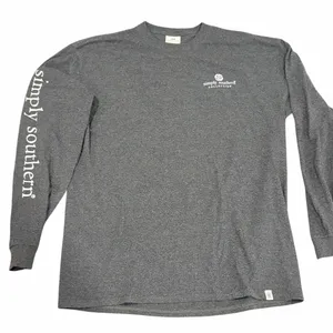 Simply Southern Charcoal Texas Adventure Long Sleeve Shirt size Large thumbnail 2