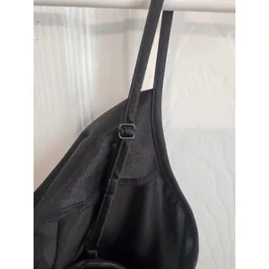 Bebe Black Satin Slip Dress Women's Small NWT Cowl Neck Midi Spaghetti Strap thumbnail 5