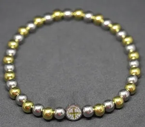 Stainless Steel Beaded Bracelet #7543 thumbnail 1