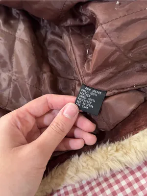 Rue 21 Y2K Brown Leather Jacket with Cream Shearling Trim thumbnail 4