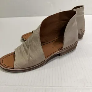 Free People Mont Blanc Shoes Womens Size 6 36 Beige Leather Slip On Sandals thumbnail 5
