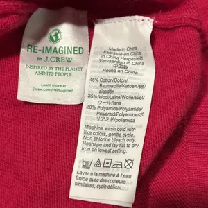 J.Crew Teddie Sweater Womens‎ Size S Pink crewneck pullover wool cotton blend thumbnail 5