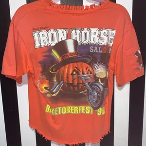 1998 Biketoberfest Iron Horse Saloon Daytona Halloween Chopper Vintage Tee M\Lg thumbnail 1
