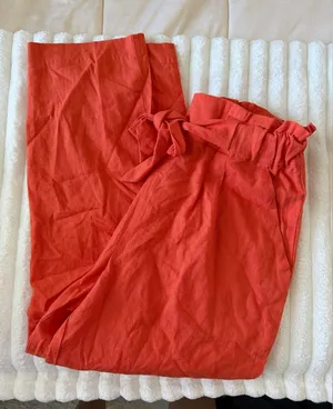 Calligraphic Orange Paperbag Waist Pants thumbnail 1
