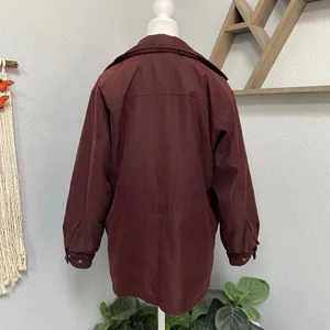 London Fog Mocha Brown Zip Up Jacket Y2k Dark Academia Grunge Winter Fall thumbnail 3