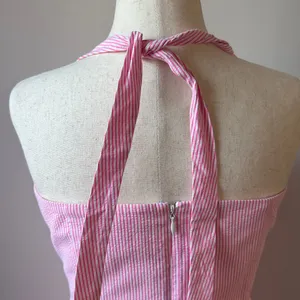 Lilly Pulitzer Pink Halter Sundress Size 6 Classic Mini Dress with Front Ruffle thumbnail 4