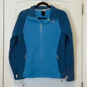 The North Face Med TKA 100 Full Zip Fleece Jacket Blue Women Two Tone Mock Neck thumbnail 2