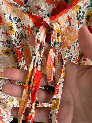 NWT Free People Say It To Me Floral Ruffled Bodysuit Size Medium thumbnail 7