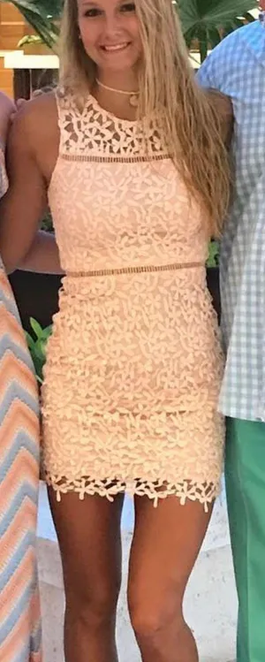 AQUA Pink Lace Mini Dress thumbnail 1