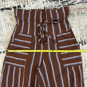 Free People come to play striped wide leg cropped pants thumbnail 9
