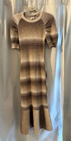 Sweater Maxi Dress Brown Size M thumbnail 1