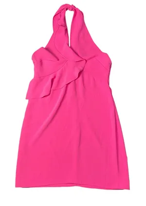 Amanda Uprichard New‎ York Hot Pink Halter Mini Dress Size S thumbnail 1