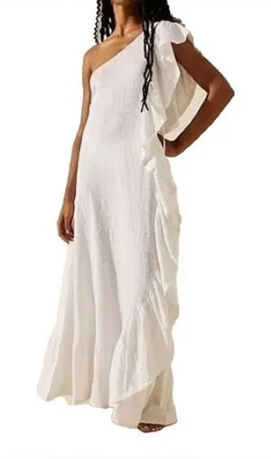FREE PEOPLE Elisa Cotton One‎ Shoulder Ruffle Dress thumbnail 1
