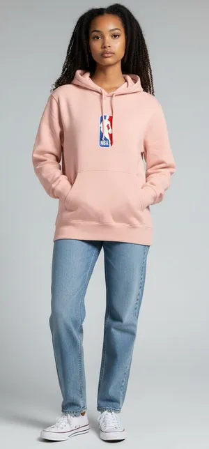 Nike SB NBA Logo Pink Hoodie Sweatshirt‎ Women's, Size L, NWOT thumbnail 1