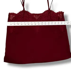 Lulus Camisole Cami Top Wine Colored, Spaghetti Strap, Loose Fit, Size Small thumbnail 6