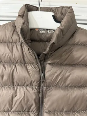 Heatkeep Women's Light Brown Taupe Insulated Puffer Vest Zip Front Small thumbnail 2