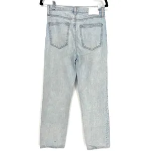 Aritzia Denim Forum The Arlo High Rise Straight Jeans Size 29 Light Wash GUC thumbnail 6