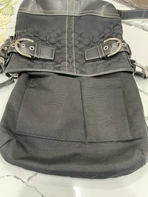 Vintage Coach Soho Signature Canvas Buckle Duffle Bag 3574 Black ORIGIN RECEIPT thumbnail 12